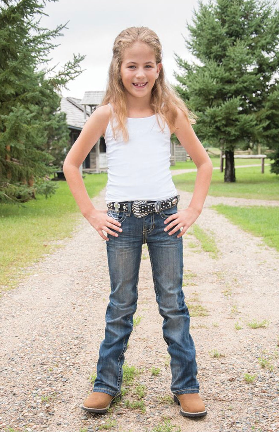 Little girl hot sale western jeans