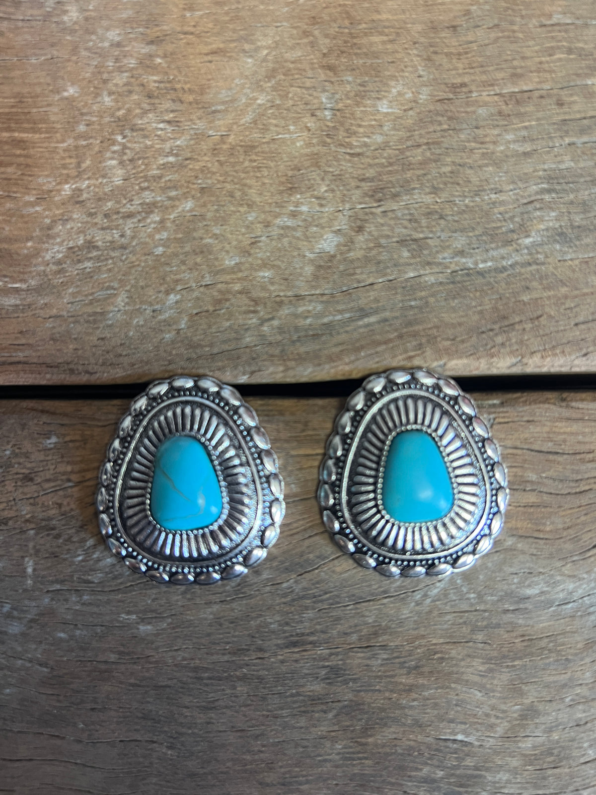 Margie - Silver Turquoise Earrings