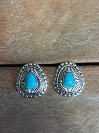 Margie - Silver Turquoise Earrings