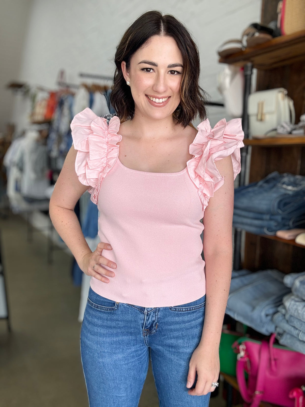 Athena Top - Baby Pink