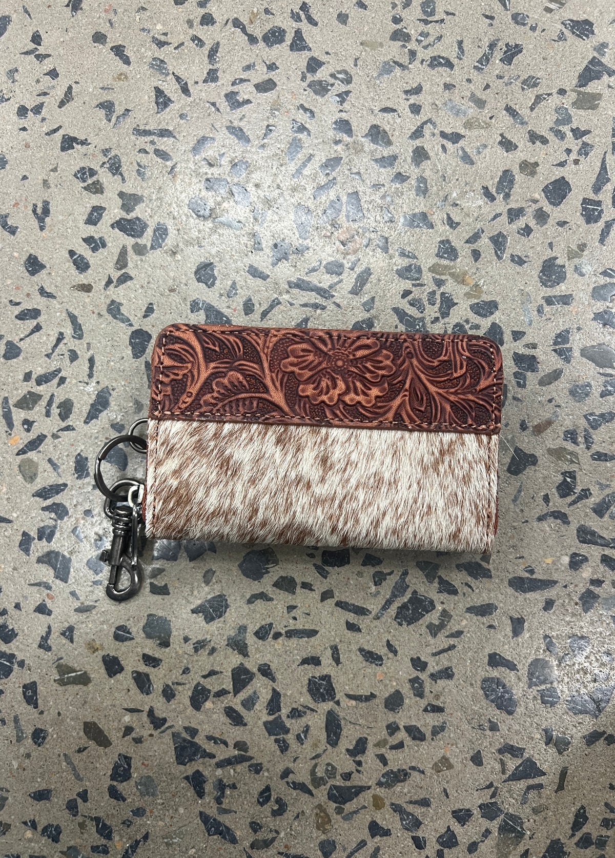 Trinity Ranch Mini Cowhide Wallet - Tan (1)