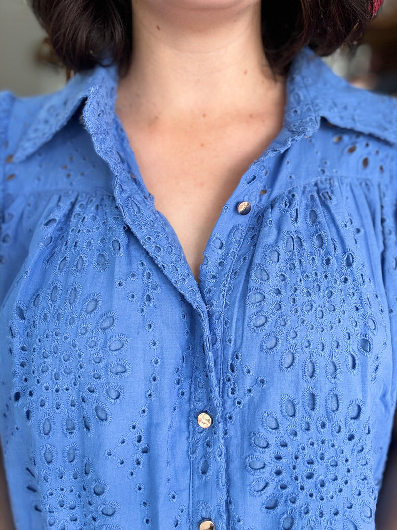 Lacy Top - Cobalt Blue