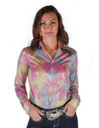 Cowgirl Tuff Pullover Arena Shirt - Multicolour Cotton Candy