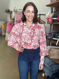 Scarlett Top - Pink Floral