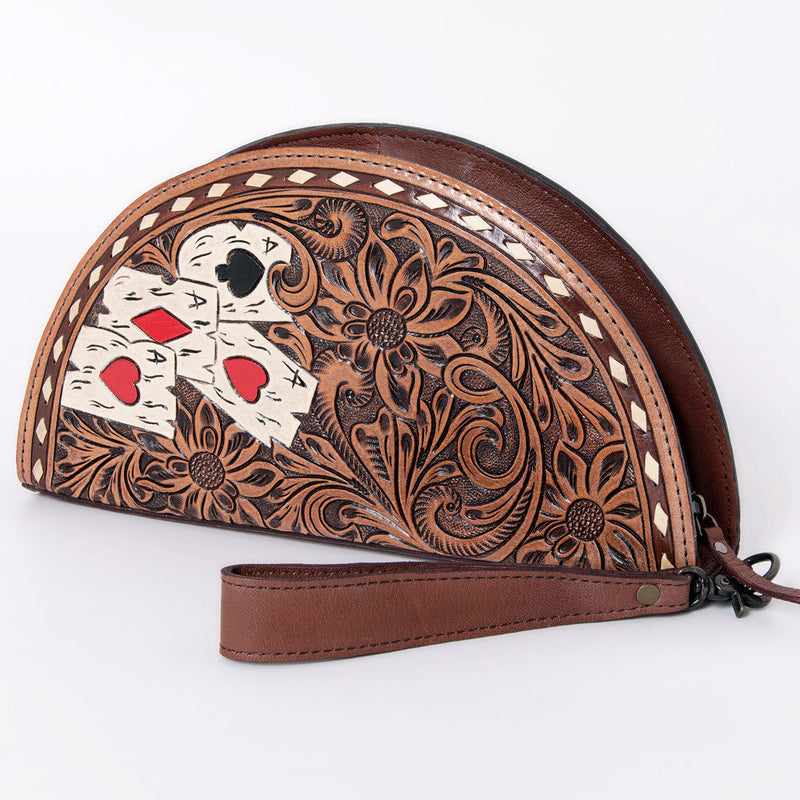 Ari - Card Leather Tooled Clutch