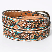 Western Belt - Floral Buckstitch