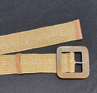 Boutique Belt - Square Buckle (Dark Beige)