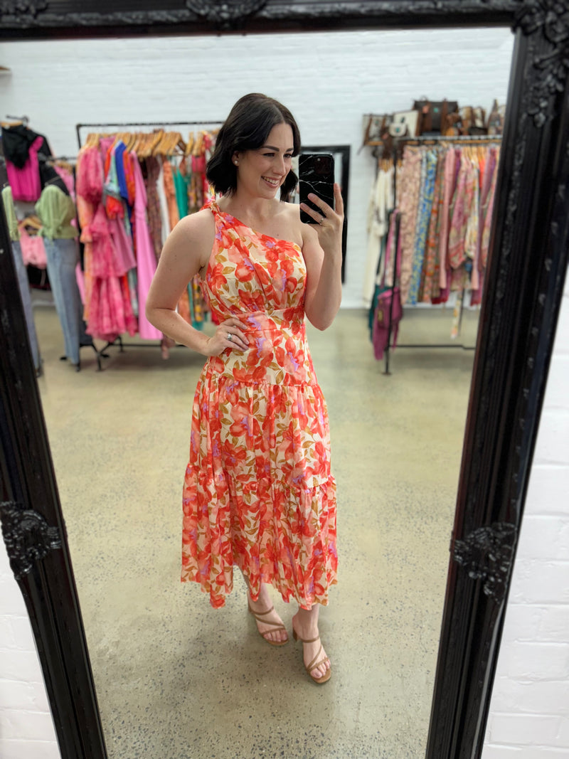 Ester Dress - Orange Floral