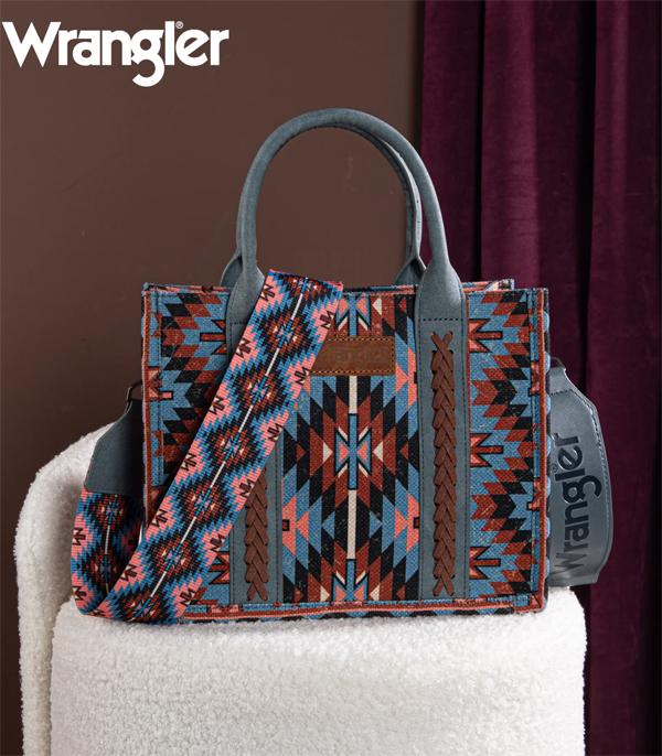 Wrangler Southwest Print Tote -  Burgundy Jean (WG2213-8120SJN)