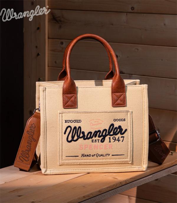 Wrangler Vintage Canvas Tote Crossbody - Beige (WG136-8120SBG)