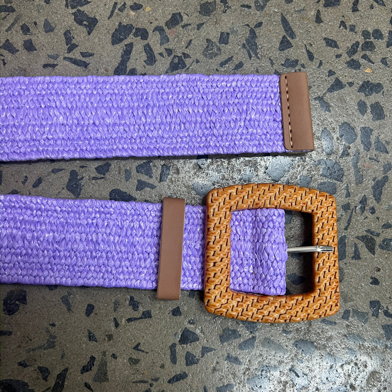 Boutique Belt - Basket Buckle (Purple)