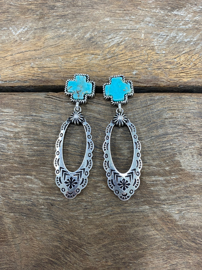 Mary - Dangle Turquoise Earring