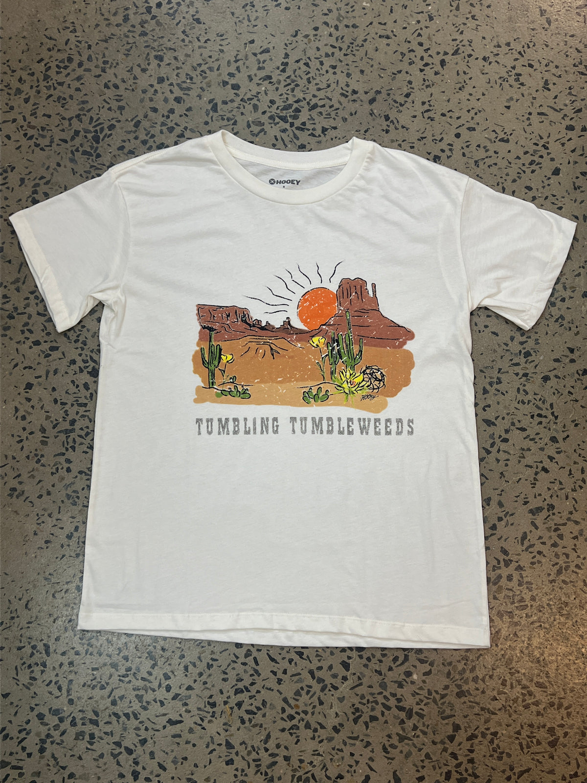 Hooey Tee - Tumbling Tumbleweeds (Cream)