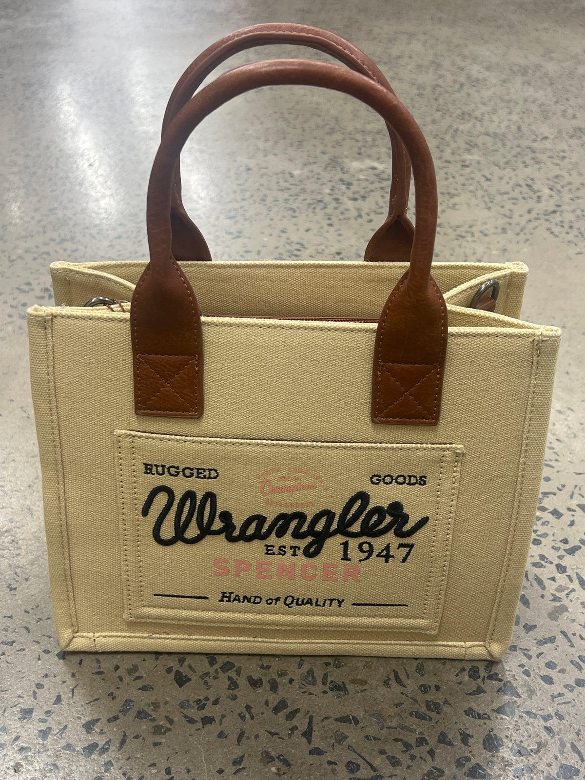 Wrangler Vintage Canvas Tote Crossbody - Tan (WG136-8120STN)