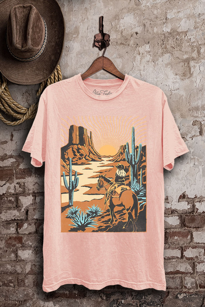 Western Way Of Life Graphic Tee - Pink