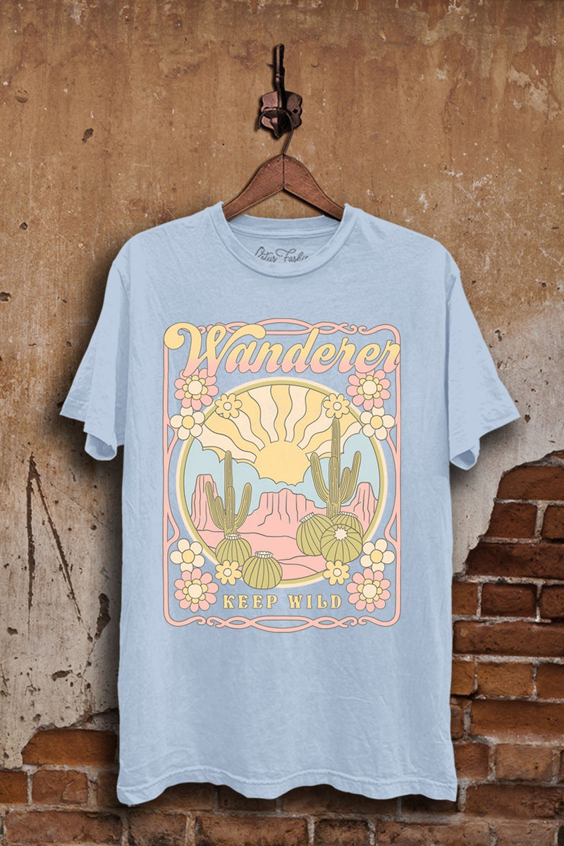 Wanderer Keep Wild Graphic Tee - Blue