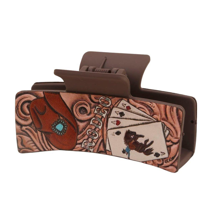 Claw Clip - Bronc & Cards