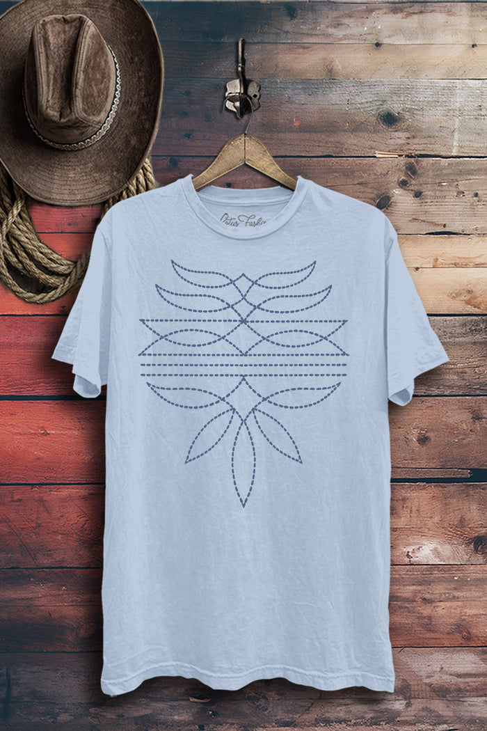 Western Stitch Graphic Tee - Blue