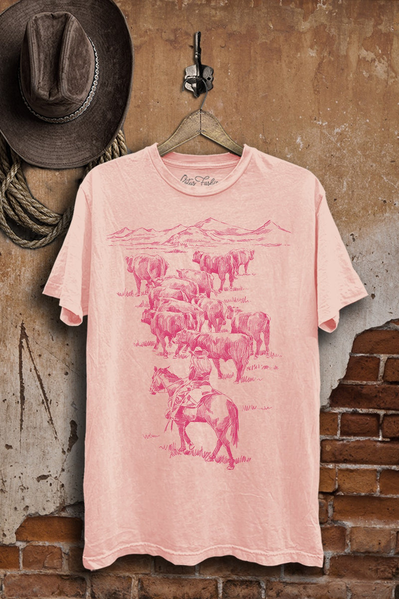 Ranch Life Graphic Tee - Pink