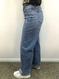 KanCan Jeans - Medium Wash Cuffed Wide Leg KC9389M