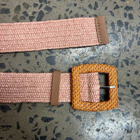 Boutique Belt - Basket Buckle (Blush)