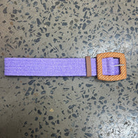 Boutique Belt - Basket Buckle (Purple)