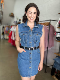 Kennedy Mini Dress - Blue Denim