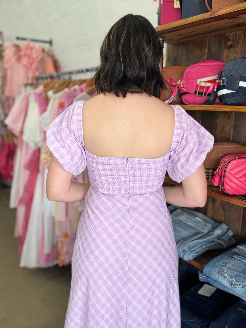 Maysie Dress - Lilac Check