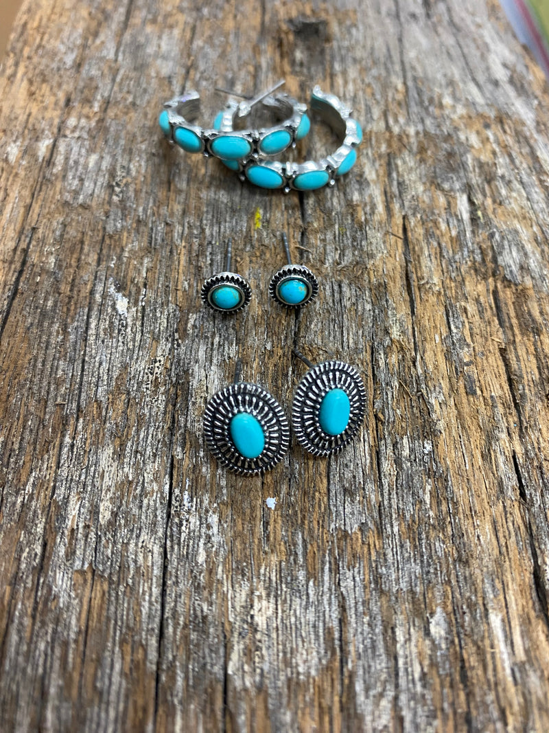 Paige Trio - Silver and Turquoise