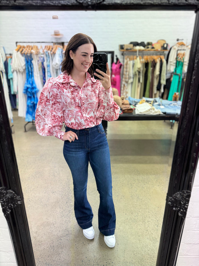 Scarlett Top - Pink Floral