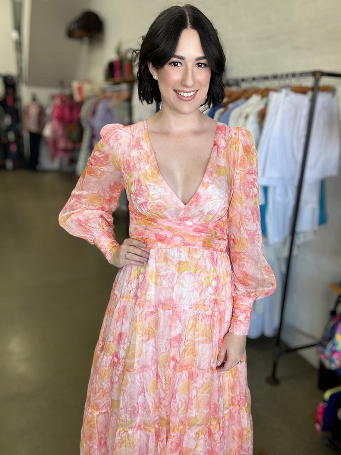 Tallulah Dress - Peach Floral