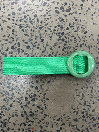 Boutique Belt - Round Resin Buckle (Green)