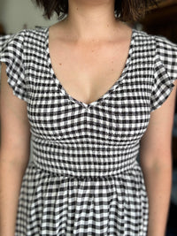 Martha Dress - Black Gingham