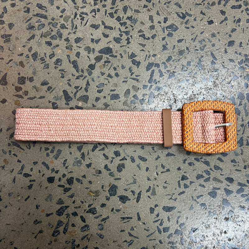 Boutique Belt - Basket Buckle (Blush)