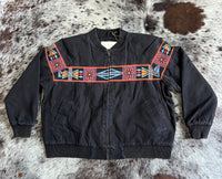 Canvas Bomber Jacket - Rodeo Legend (Black)