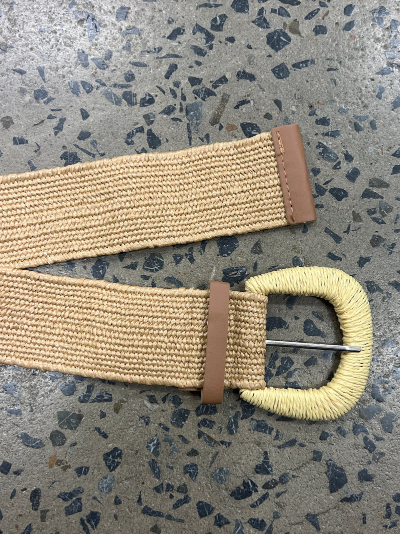 Boutique Belt - Semi Round Buckle (Camel)