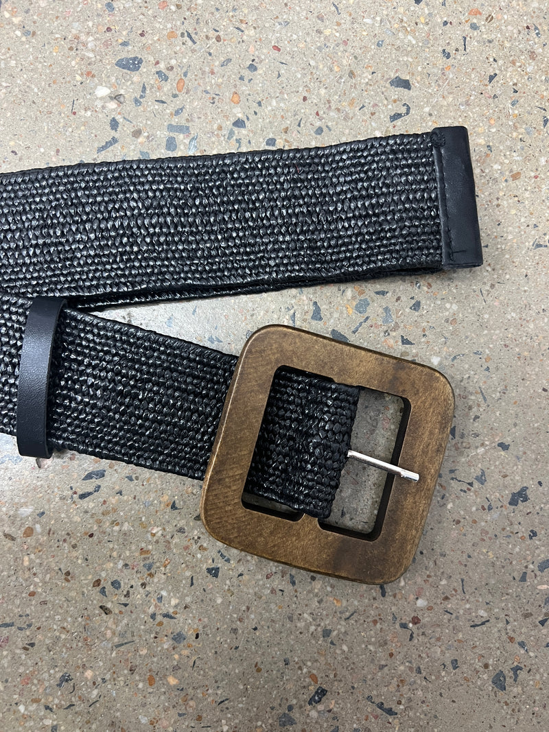 Boutique Belt - Square Buckle (Black)