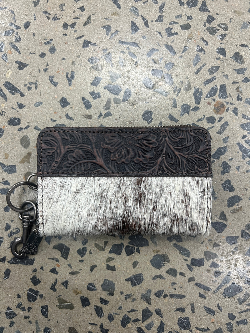 Trinity Ranch Mini Cowhide Wallet - Coffee (1)