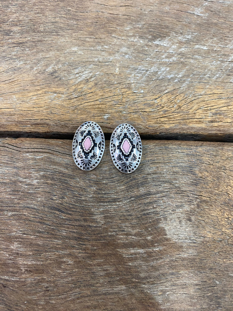 Kimmy - Pink Stone Earrings