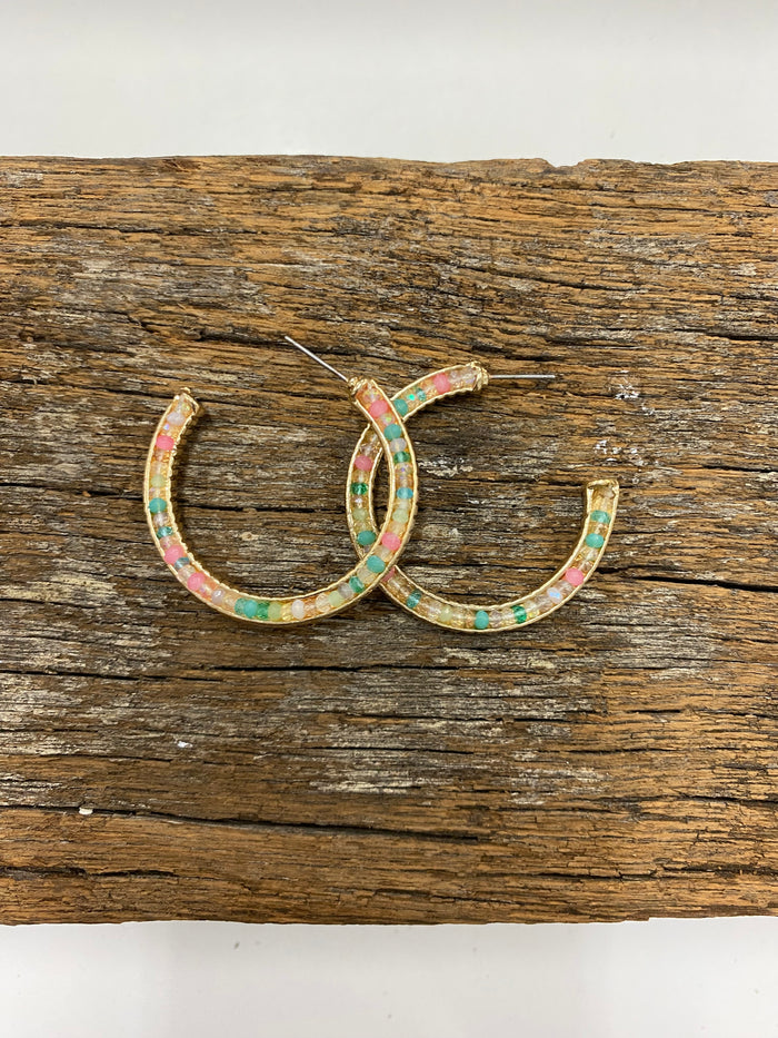 Earrings - Colourful Hoop