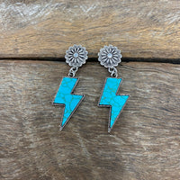 Jamie - Lightning Bolt Turquoise Earring