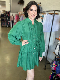 Georgie Dress - Emerald Green