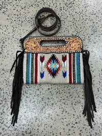 Arrows - Saddle Blanket and Leather Crossbody/Clutch