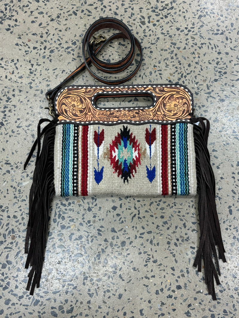 Arrows - Saddle Blanket and Leather Crossbody/Clutch