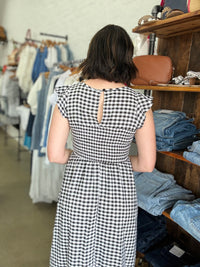 Martha Dress - Black Gingham