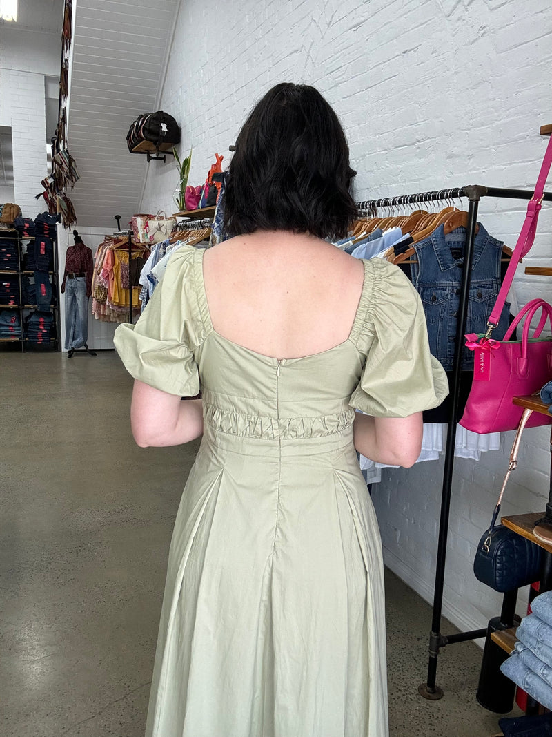 Gwenllian Dress - Olive