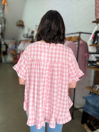 Maria Top - Pink Check