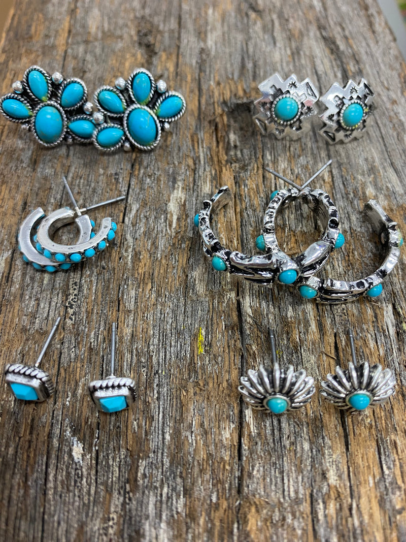 Dixie Set - Silver and Turquoise