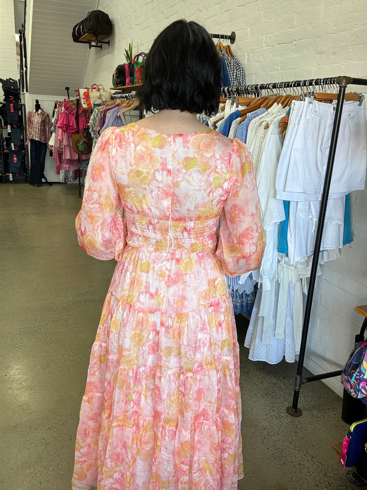 Tallulah Dress - Peach Floral