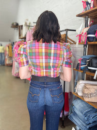 Geniveve Top - Vintage Plaid